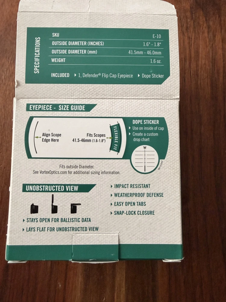 Kryt čočky puškohledu Flip Cap Defender